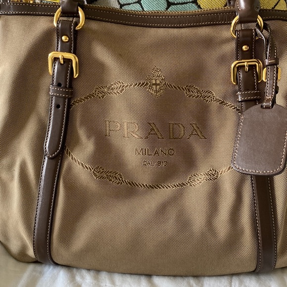 “GREAT HOLIDAY GIFT”🎁 Prada canvas/leather satchel - Picture 4 of 7